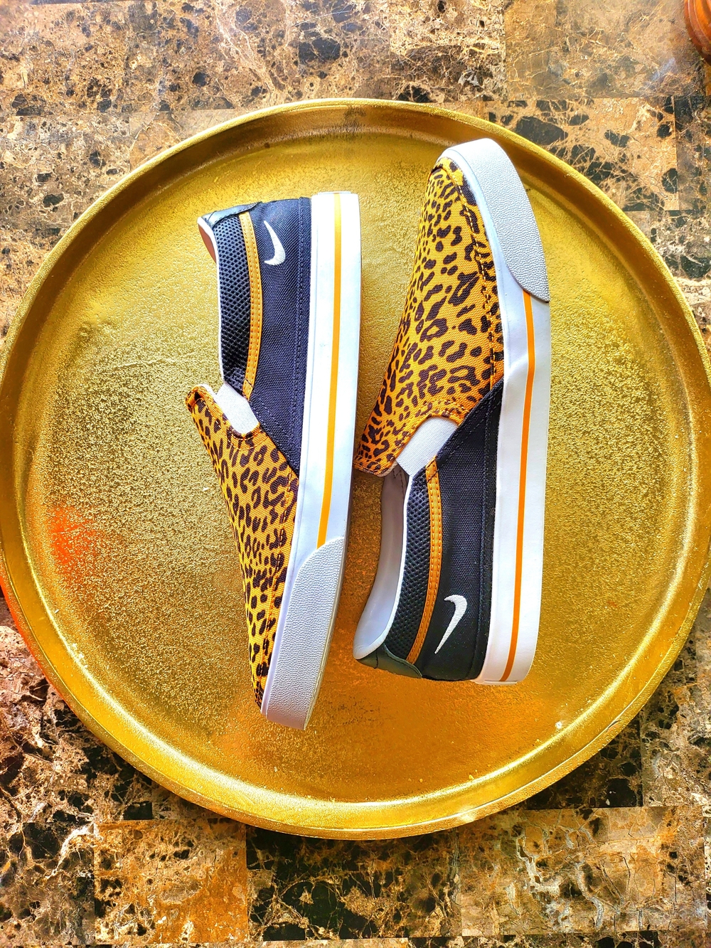 Nike Men's Court Legacy Slip-On (Leopard Cheetah)